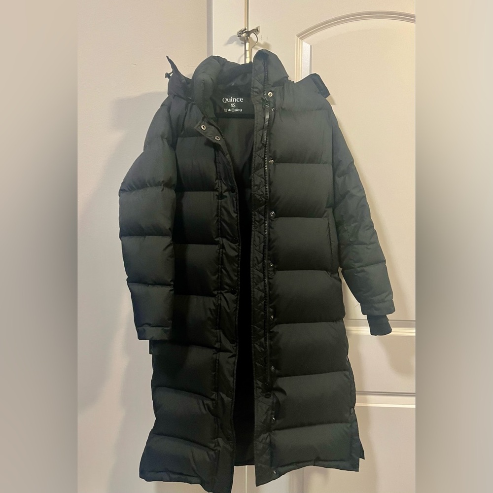 QUINCE down puffer black XS. EUC